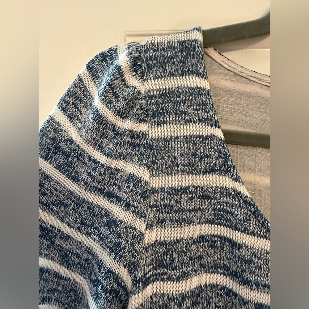 ALTARD STATE BLUE AND KHAKI STRIPED DRESS WITH SLIP - Size Small SKU:215 - Picture 6 of 8